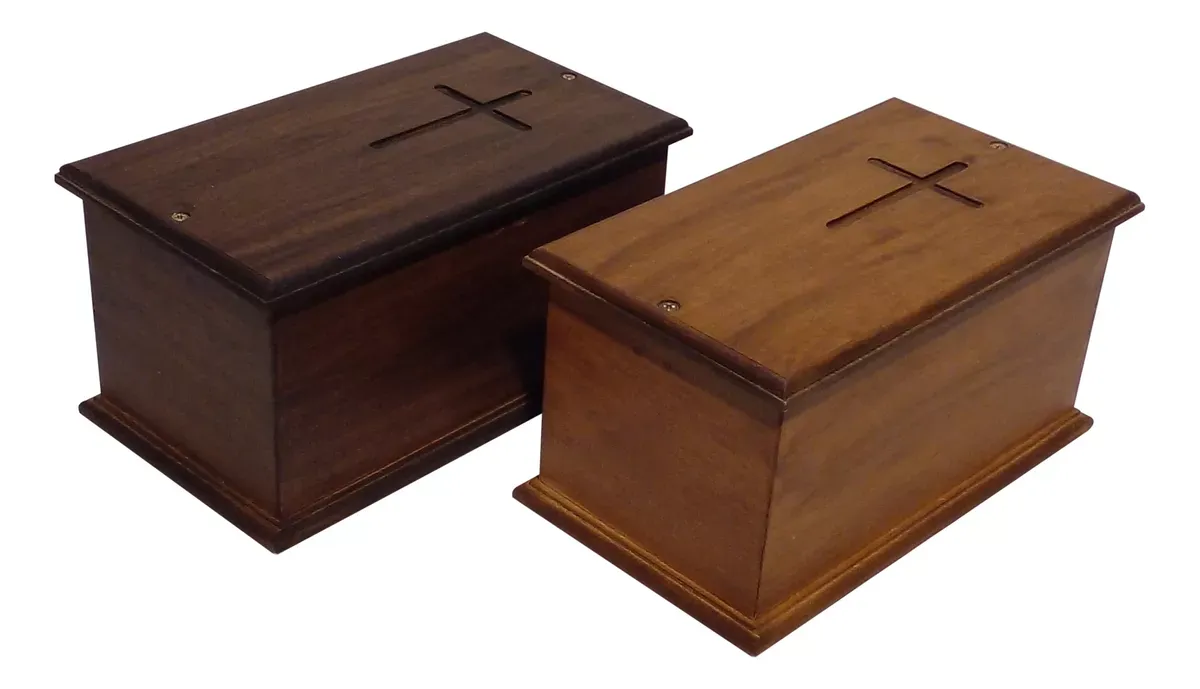 Imagen de REDUCCIÓN C/ CRUZ BAJO RELIEVE, urna de madera