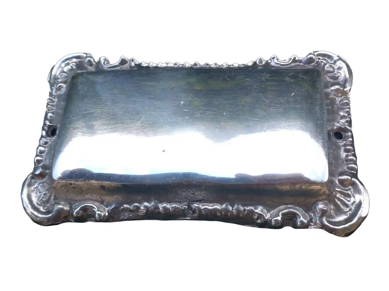 Imagen de PLACA DE ALUMINIO FUNDIDO, urna de madera